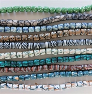 10 x 41 cm. aflange clay perler. Gode til drenge. og mandearmbånd